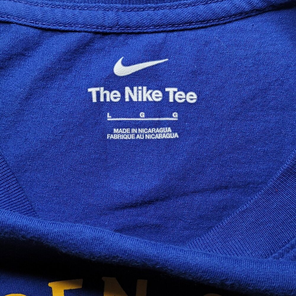 Nike Golden State Warriors T-Shirt Crewneck Stephen Curry #30 Blue Mens L NBA - Picture 5 of 8